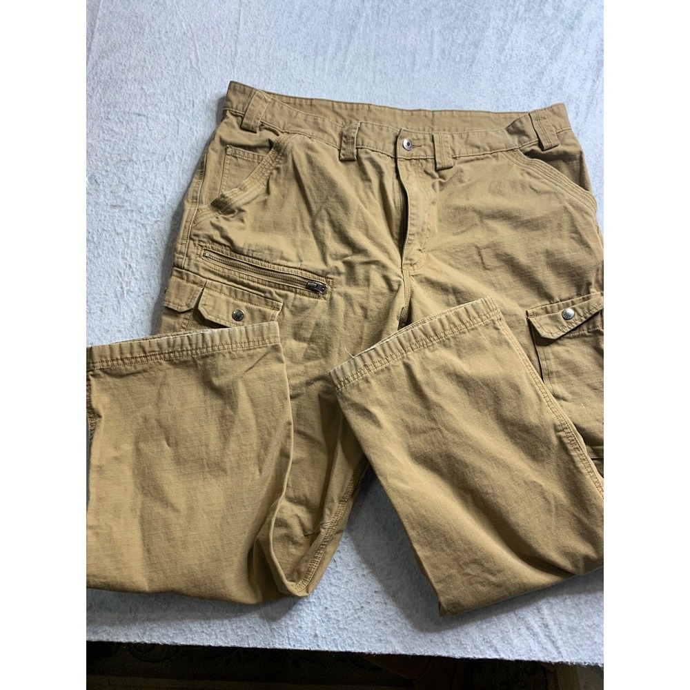 Duluth Trading Co Mens military Cargo Pants Khaki Size 42x30 - Picture 4 of 6